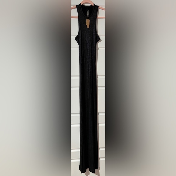 SKIMS Dresses & Skirts - NWT • SMALL • SKIMS • SOFT LOUNGE SHIMMER RACERBACK MAXI DRESS • ONYX FOIL